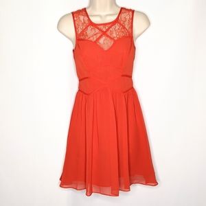 BCBGeneration A-line dress with lace bodice‎